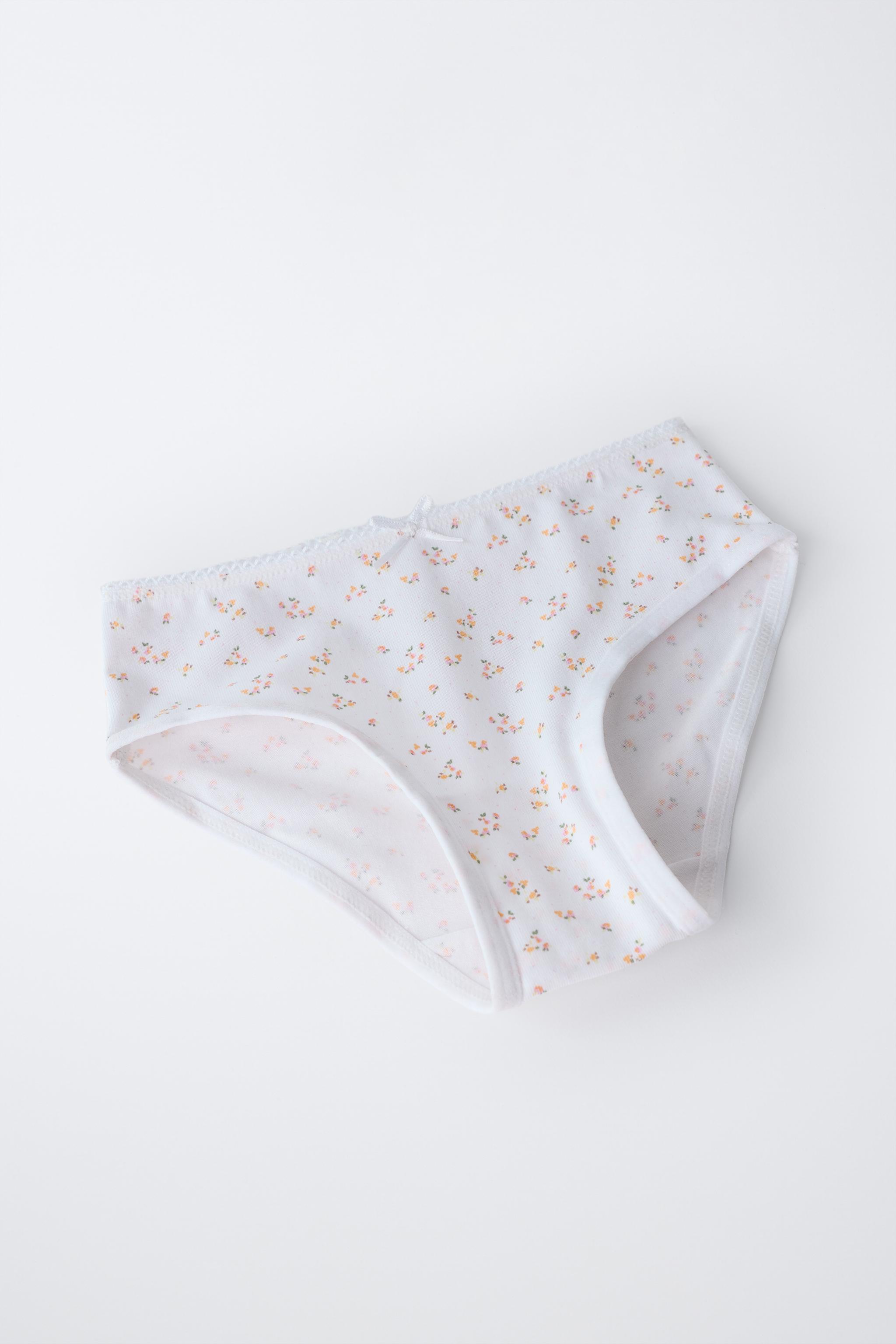 1 1/2-6 YEARS / SIX-PACK OF FLORAL UNDERWEAR